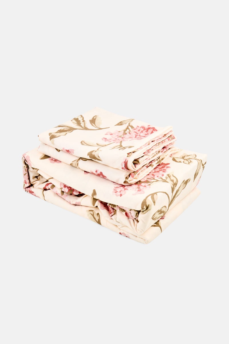 Nanette lepore 3 Pieces Floral Pattern Cotton Feel Duvet With Pillow Case Set, Multicolor  - Image 1