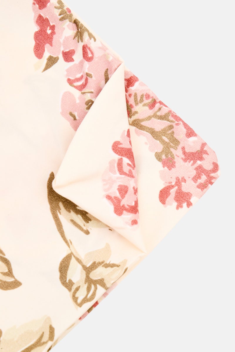 Nanette lepore 3 Pieces Floral Pattern Cotton Feel Duvet With Pillow Case Set, Multicolor  - Image 3