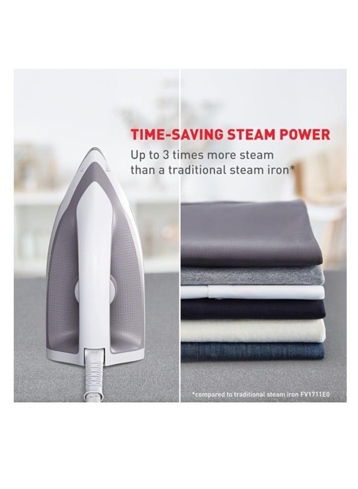 Tefal Steam Generator Iron | Express Optimal Steam Station |5.3bars,250g/min,110g/min |Ceramic Soleplate | 2 Years Warranty | 1 kg 2200 W SV4111M0 Grey - Image 2