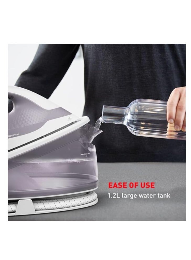 Tefal Steam Generator Iron | Express Optimal Steam Station |5.3bars,250g/min,110g/min |Ceramic Soleplate | 2 Years Warranty | 1 kg 2200 W SV4111M0 Grey - Image 4