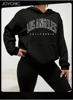 Joychic Casual Letter Pattern Women Autumn and Winter Warm Comfortable Long Sleeve Hoodie  - Image 2