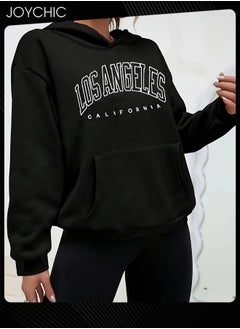 Joychic Casual Letter Pattern Women Autumn and Winter Warm Comfortable Long Sleeve Hoodie  - Image 3
