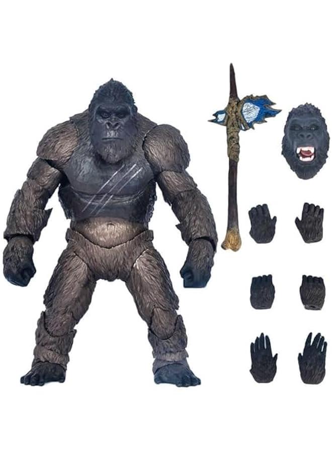 Movie Anime Godzilla VS Kong Figure Moving Joints Monster Doctor Figures Action Model Decoration Collection Toys Birthday Gift 18Cm/7Inch Face Changeable  - Image 2