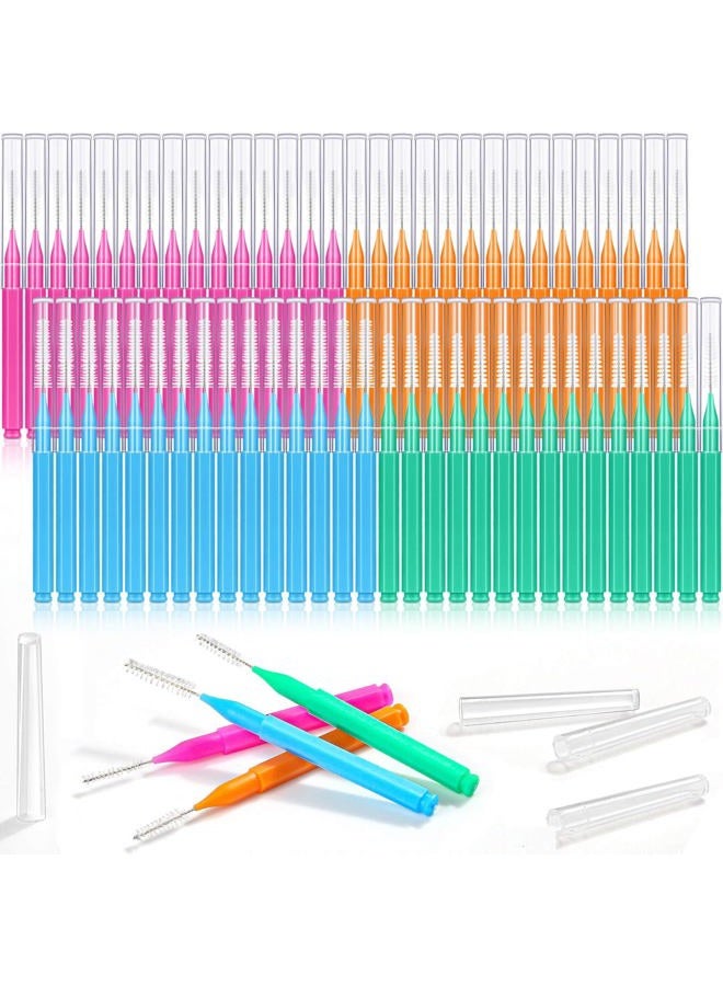 Modacraft 120Pcs Interdental Brush 4 Sizes Braces Brush Toothpicks with Soft Bristles 360° Bendable Floss Heads Dental Brushes Between Teeth Gum Braces Cleaning Kit Oral Tooth Cleaning Tool - Image 1