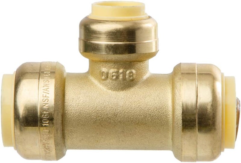 iSpring LittleWell ATPF81212 Brass 34X 34X 12 Push Fit Reducer Tee - Image 1