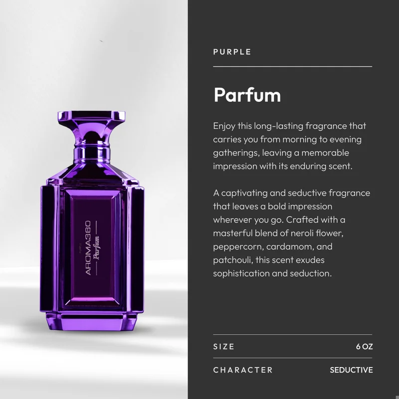 أروما 360  عطر بربل للجنسين ممتد المفعول - نيرولي، باتشولي، فلفل وهيل - خالي من منتجات الحيوان - سعة 200 مل