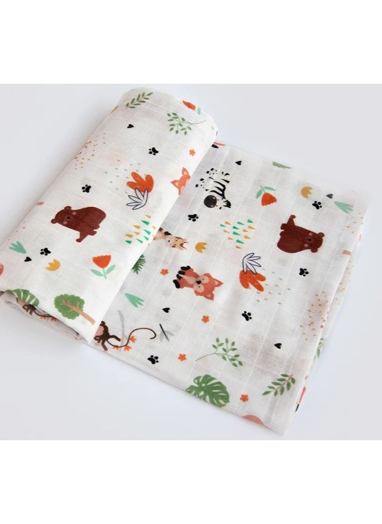 Yellow Doodle Yellow Doodle Organic Luxury Swaddle - Baby Animals  - Image 1