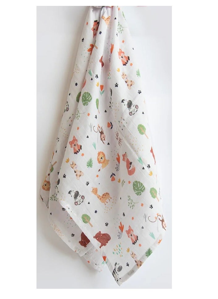 Yellow Doodle Yellow Doodle Organic Luxury Swaddle - Baby Animals  - Image 3