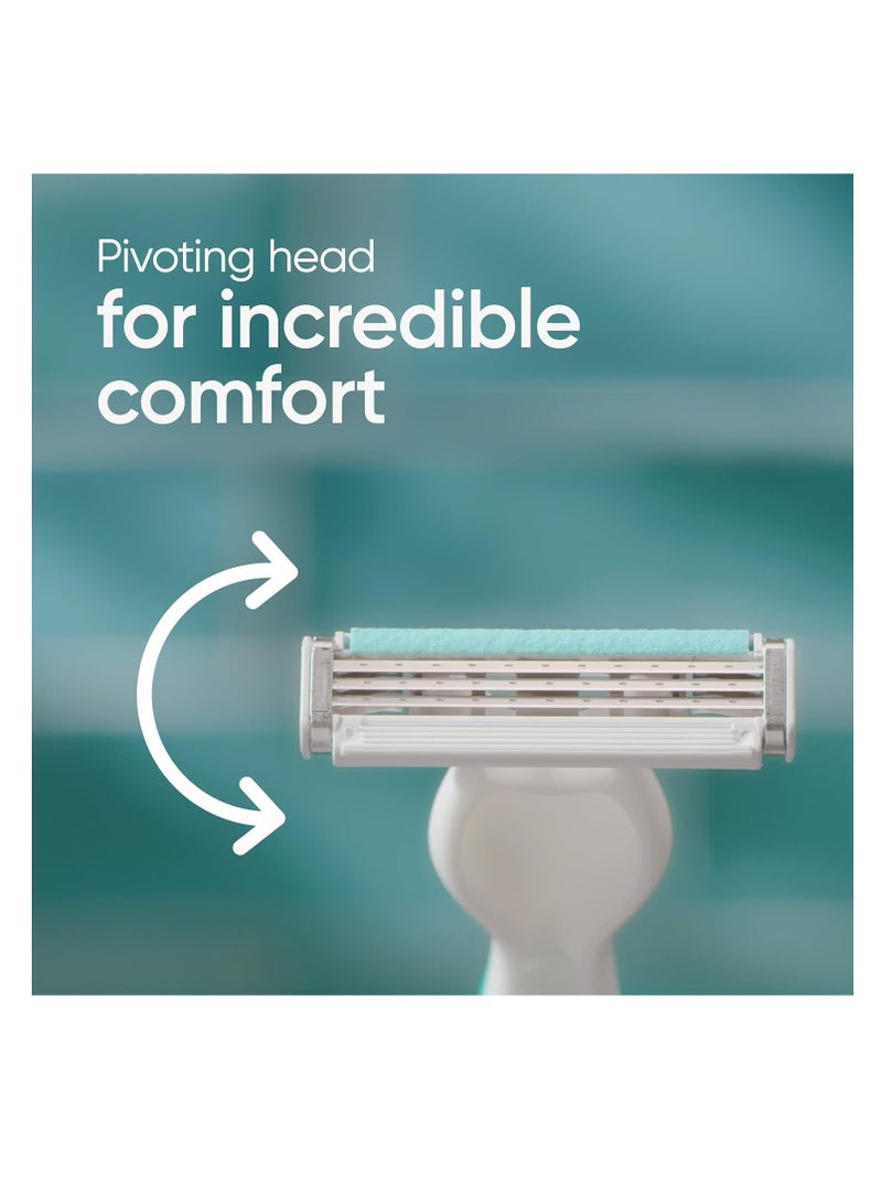 Venus 3 Sensitive Women's Disposable Razors, 6 Count - Image 2