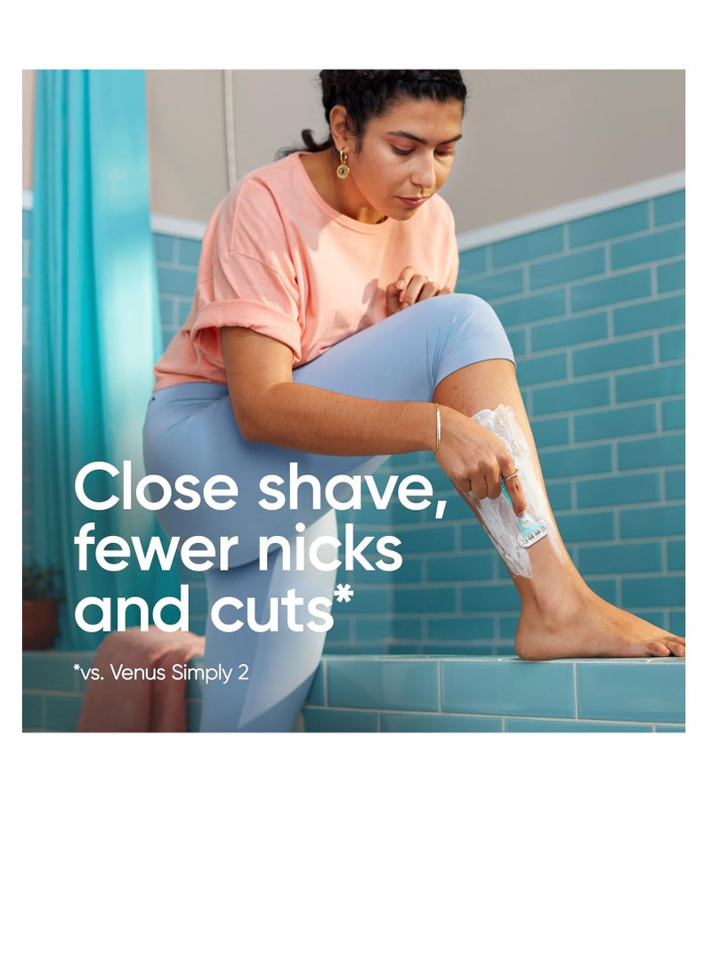 Venus 3 Sensitive Women's Disposable Razors, 6 Count - Image 3