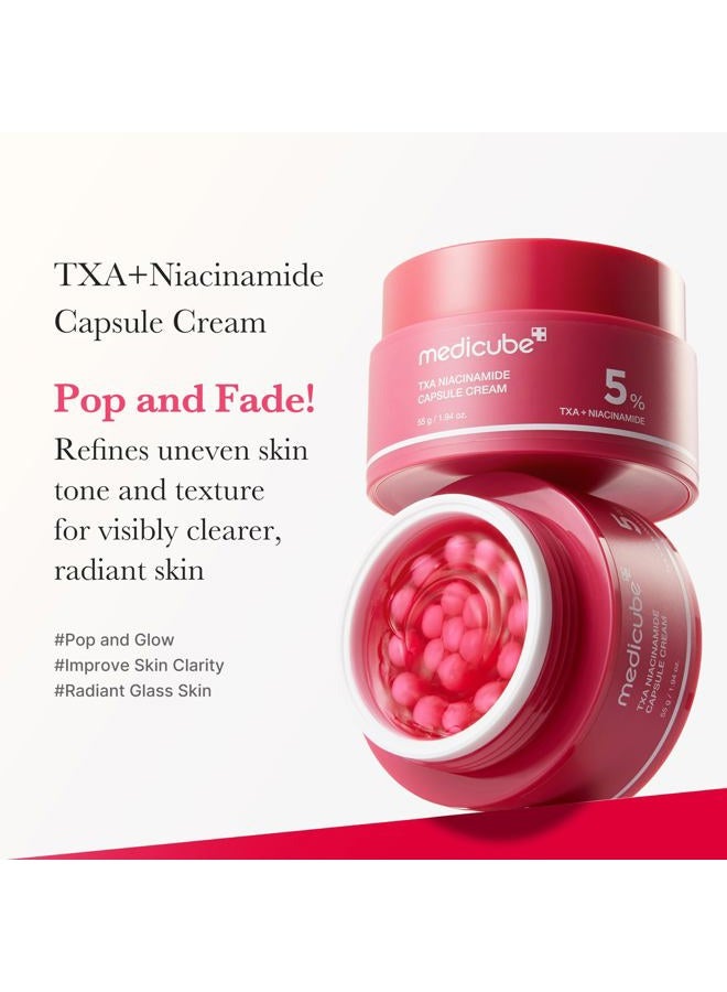 Medicube TXA+Niacinamide Capsule Cream | Dual Radiance Moisturizer, Ideal for Use After Spot Care | For Uneven Skin Tone, Texture & Hydration | 99% Pure Tranexamic Acid | Korean Skincare | 1.94oz - Image 2