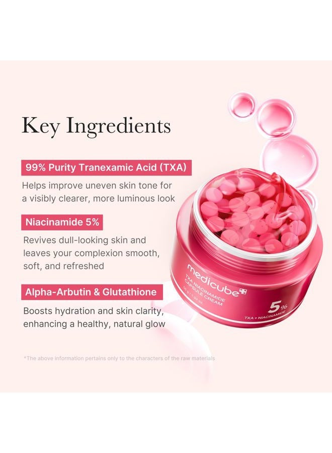 Medicube TXA+Niacinamide Capsule Cream | Dual Radiance Moisturizer, Ideal for Use After Spot Care | For Uneven Skin Tone, Texture & Hydration | 99% Pure Tranexamic Acid | Korean Skincare | 1.94oz - Image 3