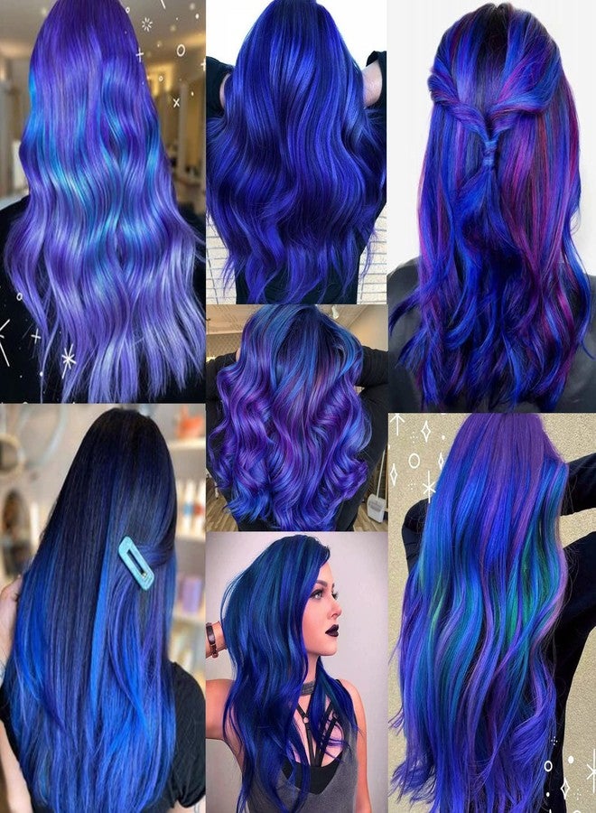 GPOVVIMX 12 PCS Blue Hair Extensions Clip in, Colored Party Highlights Extension for Kids Girls Synthetic Hairpiece Straight 22 inch - Image 5