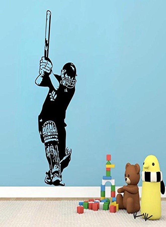 ARWY Cricket Wall Sticker for Bedroom Wall Stickers| Wall Sticker (Cricket Playing,Sun MILD Vinyl 52CM X 78CM)