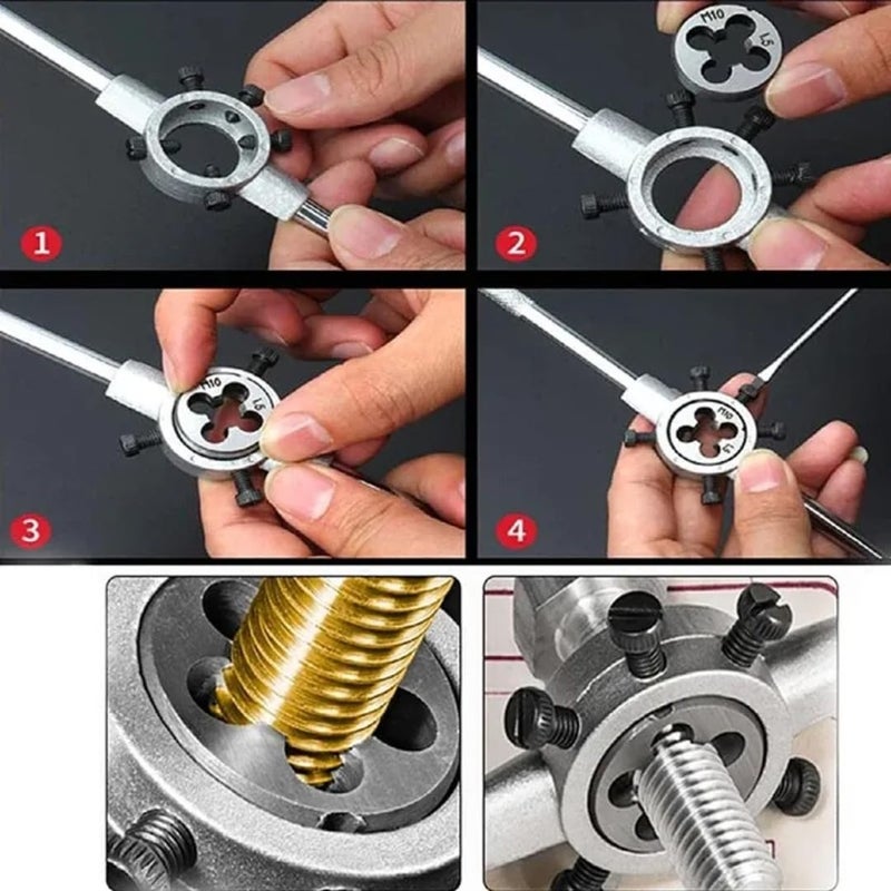 Screw Thread Tap Die – High-Speed Steel (HSS), Metric Sizes M7 to M24 (M16x1.5mm) - Image 3