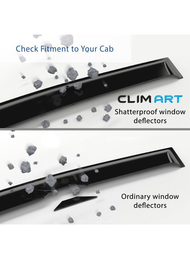 CLIM ART in-Channel Incredibly Durable Rain Guards for Nissan Altima 2019-2023, Original Window Deflectors, Vent Window Visors, Vent Deflector, 4 pcs. - 622271 - Image 3