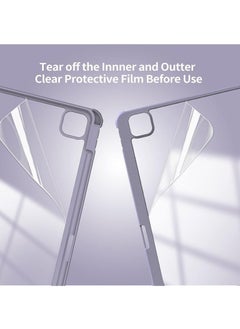 LCYLJGY Case Cover For Apple iPad Pro 11 inch (2022/2021/2020/2018) Generation with Pencil Holder, [Support Apple Pencil Charging and Touch ID], Clear Transparent Case with Auto Wake/Sleep  - Image 5