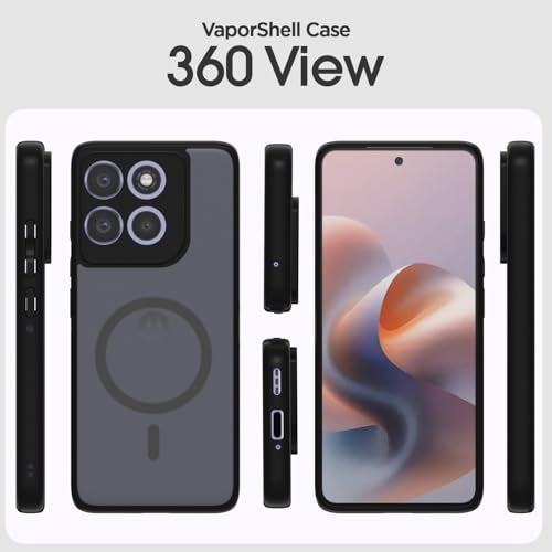 Pikkme Back Cover for Motorola Moto G86 Power 5G Compatible with Mag-Safe Smoke Back | Shockproof Design | Hard Transparent Back Case (Black Smoke Mag-Safe) - Image 2