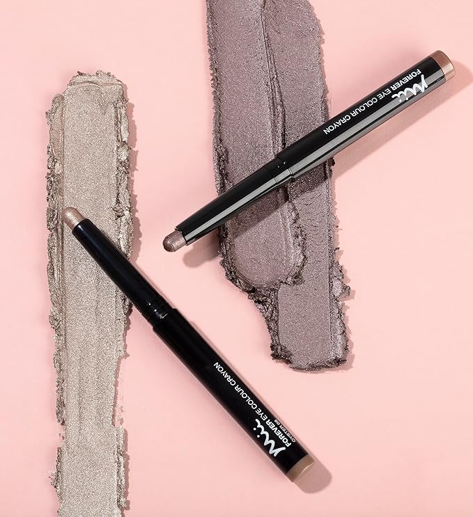 Mii Cosmetics Forever Eye Colour Crayon LongLasting Cream Eyeshadow Stick Lightweight CreaseResistant Buildable Creamy Eyeshadow Multipurpose Eye Makeup Metallic Silver Taupe Oyster - Image 3