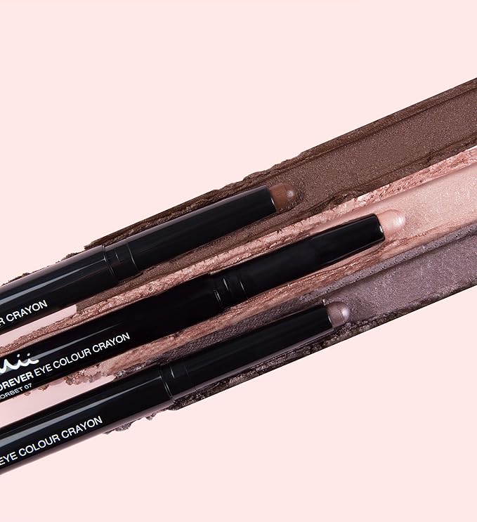 Mii Cosmetics Forever Eye Colour Crayon LongLasting Cream Eyeshadow Stick Lightweight CreaseResistant Buildable Creamy Eyeshadow Multipurpose Eye Makeup Metallic Silver Taupe Oyster - Image 2