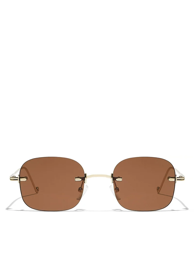 Blackout ANGELINA Women Japanese Gold Sunglasses - Frame Material: Metal- Frame Color: Japanese Gold-Lens Color: Brown - Full Rim