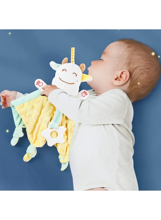 Soft Security Blanket Baby Snuggle Toy Stuffed Animal Blanket Baby Registry Search Baby Boy Gift for Infant and Toddler Yellow Dallas - Image 2