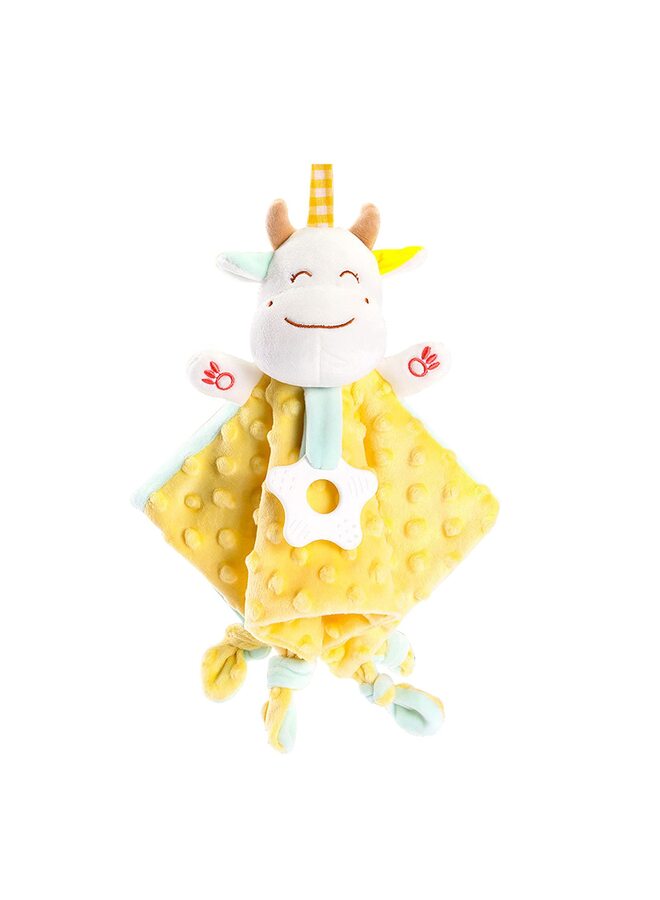 Soft Security Blanket Baby Snuggle Toy Stuffed Animal Blanket Baby Registry Search Baby Boy Gift for Infant and Toddler Yellow Dallas - Image 1