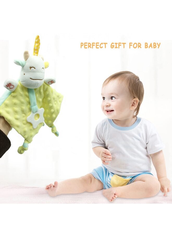 Soft Security Blanket Baby Snuggle Toy Stuffed Animal Blanket Baby Registry Search Baby Boy Gift for Infant and Toddler Yellow Dallas - Image 5