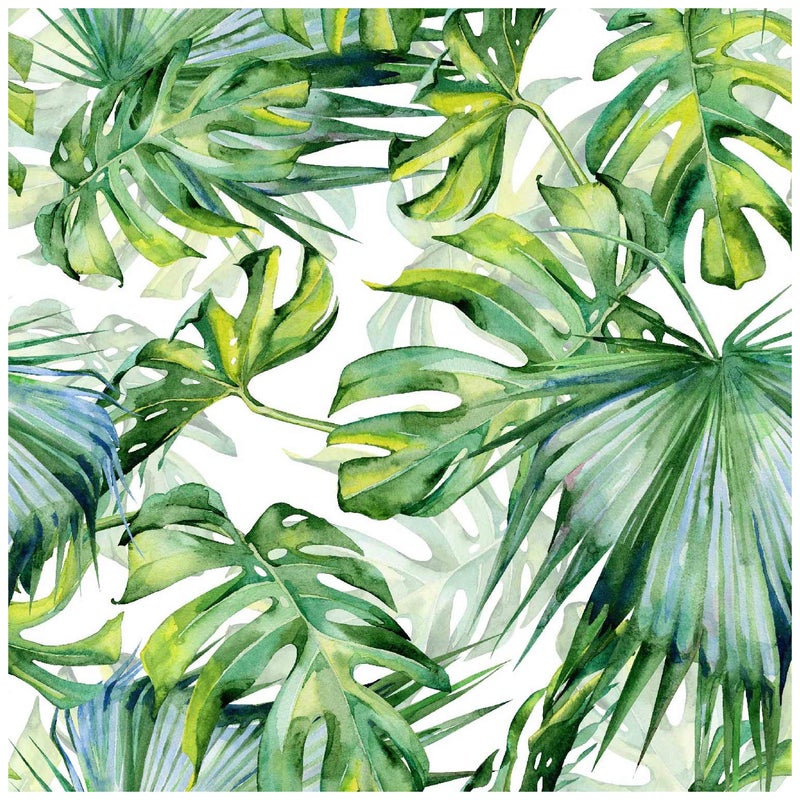 Blooming Wall Peel and Stick Removable Palm Leaf SelfAdhesive Prepasted Wallpaper Wall Mural 025 - Image 2