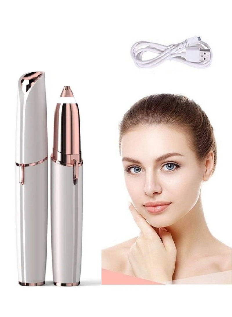 AMM Eyebrow Trimmer Electric Eyebrow Trimmer Epilator with Light upper Lips Eyebrow Face Brows Hair Remover Epilator Pen Mini - Image 1