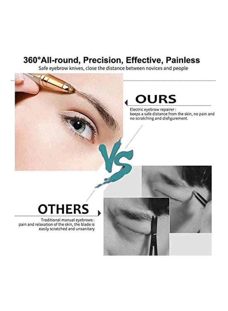 AMM Eyebrow Trimmer Electric Eyebrow Trimmer Epilator with Light upper Lips Eyebrow Face Brows Hair Remover Epilator Pen Mini - Image 5