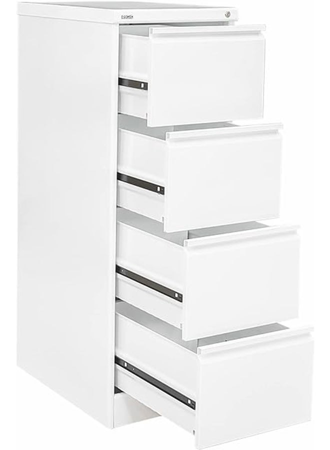 RIGID Steel Vertical Filing Cabinet | 4 Drawers Storage Cabinet with Lockable Drawers | Home & Office Cabinet with Curved Shape 0.7mm Thickness (63Dx46.5Wx132H) cm - Image 4