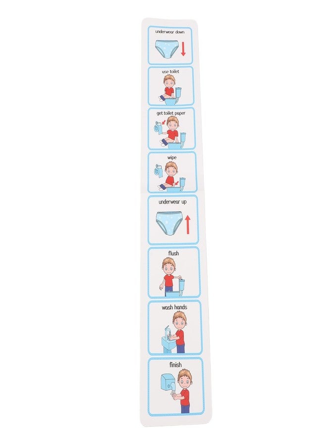 Brrnoo Potty Training Visual Schedule,Autism Potty Schedule Potty Chart Step By Step Visual Schedules for Children Laminated Potty Chart Visual ASD Toilet Schedule for Children, #311 - Image 3