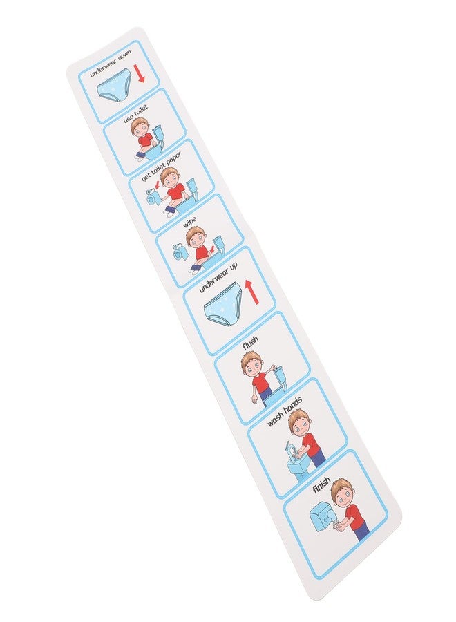 Brrnoo Potty Training Visual Schedule,Autism Potty Schedule Potty Chart Step By Step Visual Schedules for Children Laminated Potty Chart Visual ASD Toilet Schedule for Children, #311 - Image 1