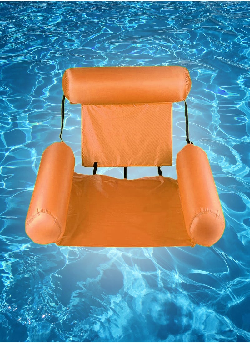 LB - Inflatable Water Hammock Pool Float Floating Bed Lounge Chair Foldable Floating Row Chair Beach Swimming Pool Seat for Indoor Outdoor - Image 1