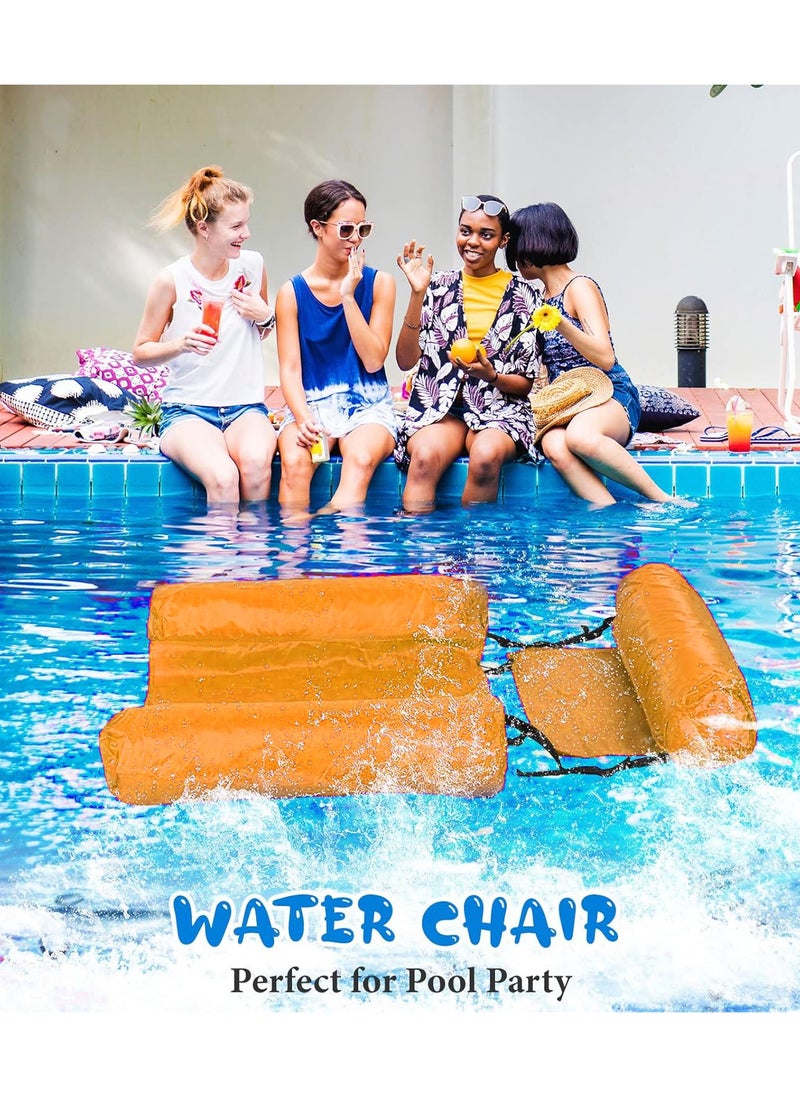 LB - Inflatable Water Hammock Pool Float Floating Bed Lounge Chair Foldable Floating Row Chair Beach Swimming Pool Seat for Indoor Outdoor - Image 1