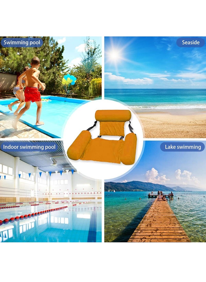 LB - Inflatable Water Hammock Pool Float Floating Bed Lounge Chair Foldable Floating Row Chair Beach Swimming Pool Seat for Indoor Outdoor - Image 1