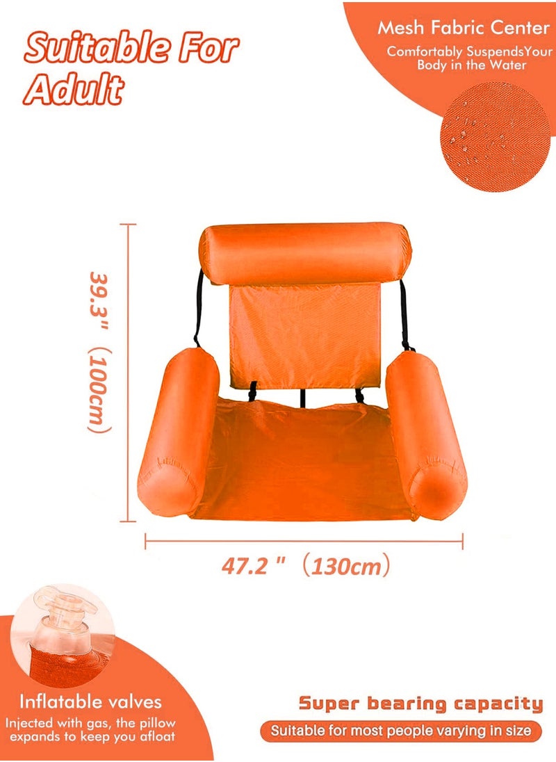 LB - Inflatable Water Hammock Pool Float Floating Bed Lounge Chair Foldable Floating Row Chair Beach Swimming Pool Seat for Indoor Outdoor - Image 1