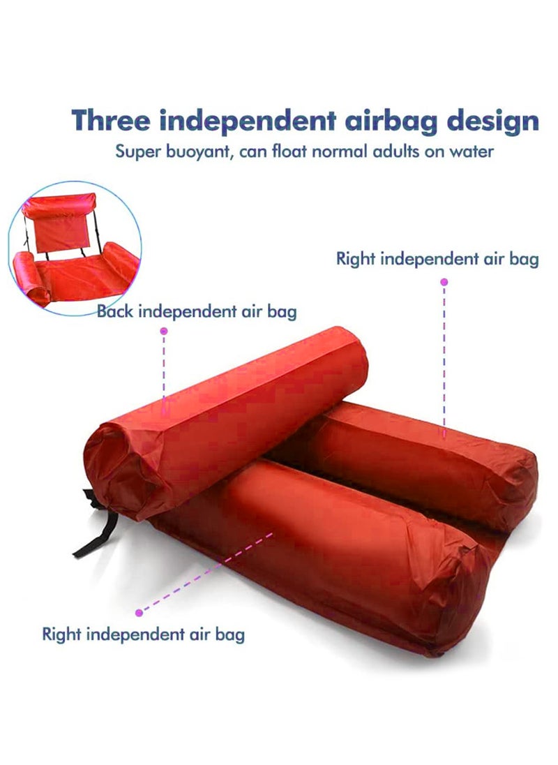 LB - Inflatable Water Hammock Pool Float Floating Bed Lounge Chair Foldable Floating Row Chair Beach Swimming Pool Seat for Indoor Outdoor - Image 1