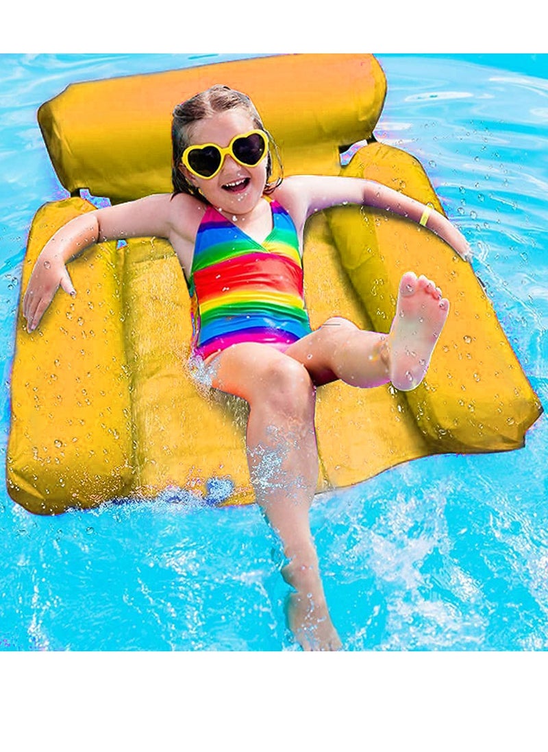 LB - Inflatable Water Hammock Pool Float Floating Bed Lounge Chair Foldable Floating Row Chair Beach Swimming Pool Seat for Indoor Outdoor - Image 1