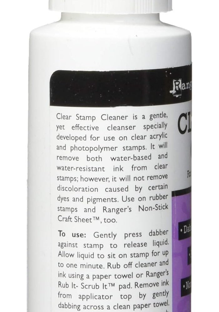Ranger 2 Ounce Inkssentials Clear Stamp Cleaner for Acrylic and Photopolymer Stamps - Image 2