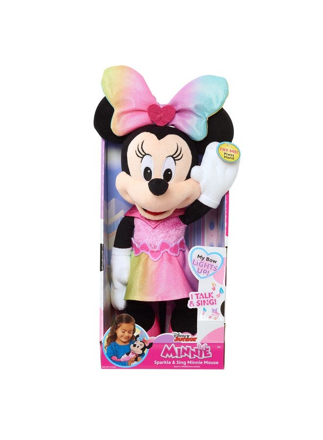 Minnie Disney Junior Minnie Mouse Sparkle And Sing 13 Inch Feature Plush With Lights And Sounds, Officially Licensed Kids Toys For Ages 3 Up By Just Play  - Image 3
