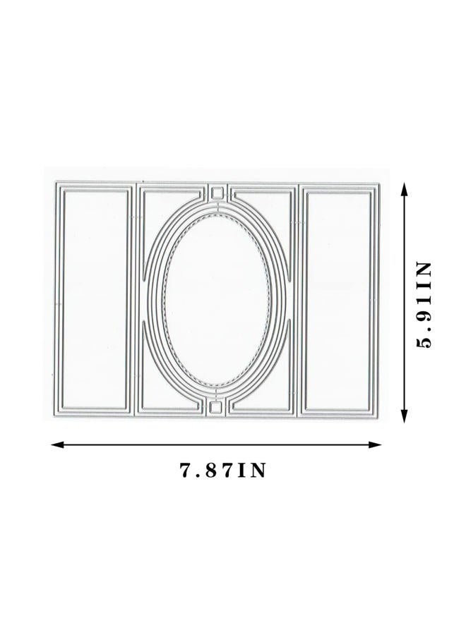 ALIBBON 3D Card Shape Die Cuts for Card Making and Scrapbooking, Pop-up Oval Background Cutting Dies Metal Template Molds, Rectangle Die Cuts for DIY Photo Album Paper Embossing Card Making Decoration - Image 2