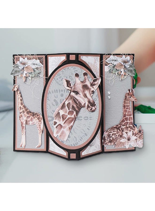 ALIBBON 3D Card Shape Die Cuts for Card Making and Scrapbooking, Pop-up Oval Background Cutting Dies Metal Template Molds, Rectangle Die Cuts for DIY Photo Album Paper Embossing Card Making Decoration - Image 4