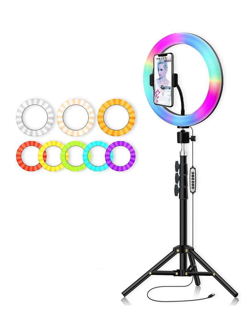 Multicolor Ring Light Colorful Photography Light for Vlogging Video YouTube - Image 3