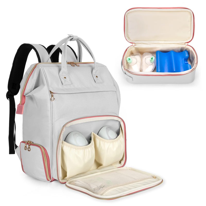 Damero Damero Wearable Breast Pump Backpack Bag with Cooler Compatible with Willow Elvie and Momcozy Breast Pump with Laptop Sleeve for Working Moms Patent Pending 