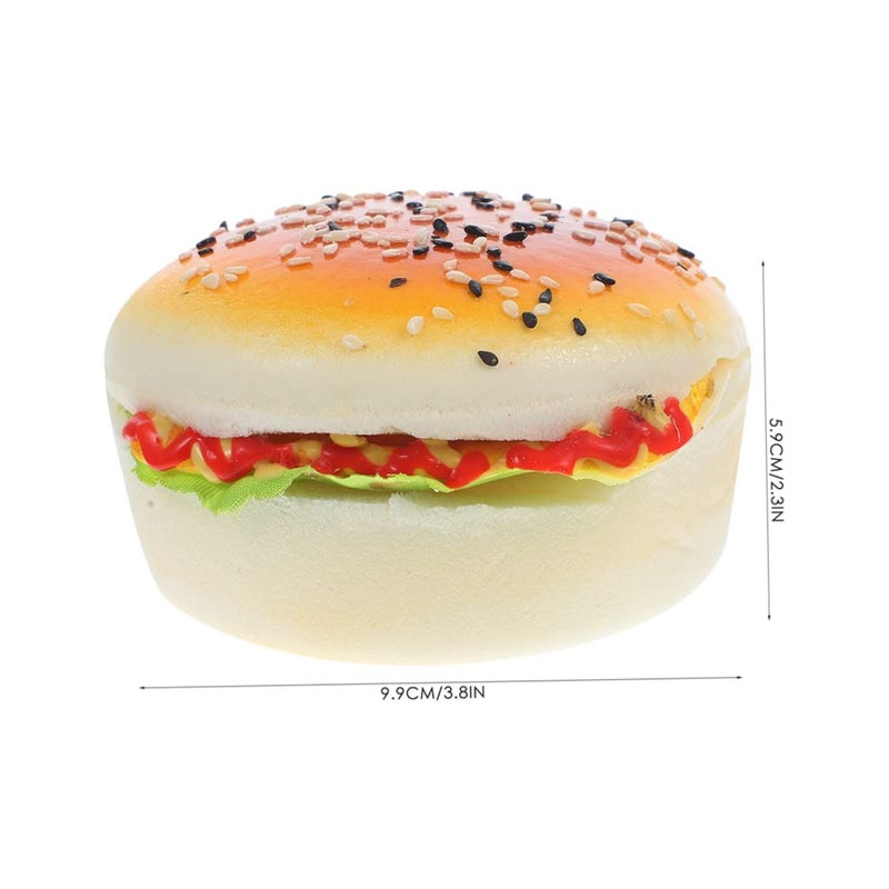 2 Pcs Faux Burger Decoration Model Realistic Food Prop Photography Kitchen Display Teaching Tool High Grade Pu Material Home Parties Restaurants - Image 4