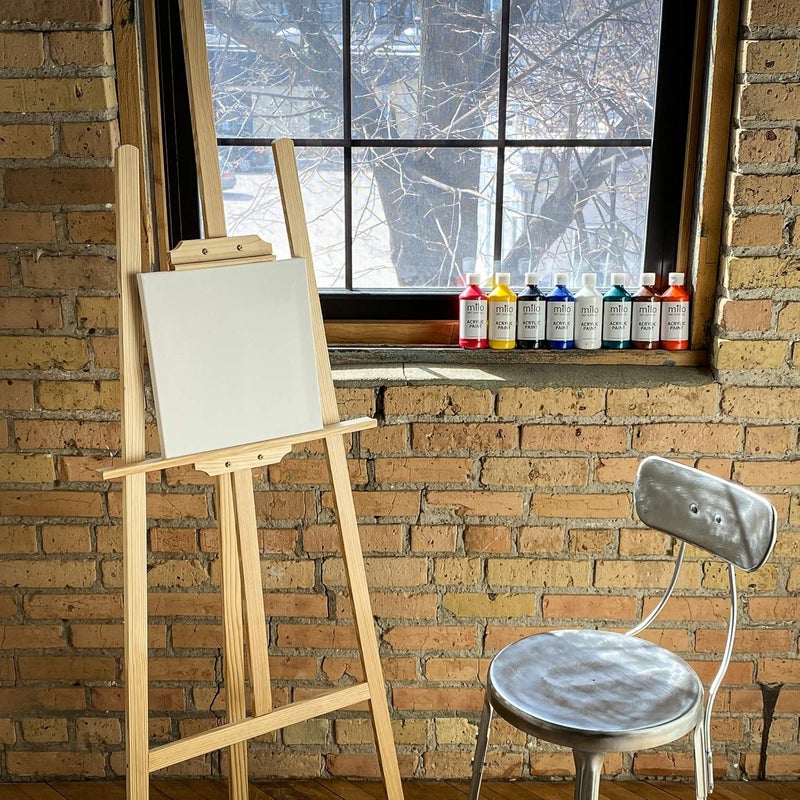 Milo Stretched Artist Canvas | 12x12 inch | Value Pack of 8 Canvases for Painting, Primed & Ready to Paint Art Supplies for Acrylic, Oil, Mixed Wet Media, & Pouring, 100% Cotton with Pine Wood Frame - Image 5