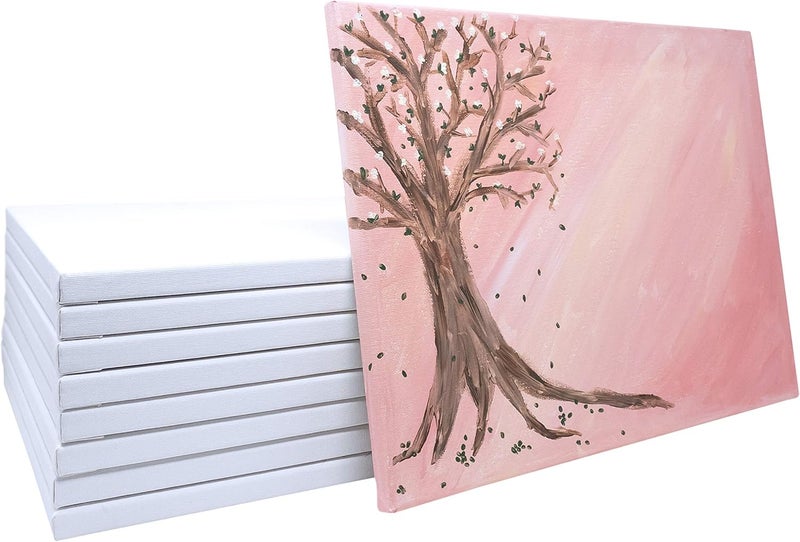Milo Stretched Artist Canvas | 12x12 inch | Value Pack of 8 Canvases for Painting, Primed & Ready to Paint Art Supplies for Acrylic, Oil, Mixed Wet Media, & Pouring, 100% Cotton with Pine Wood Frame - Image 4