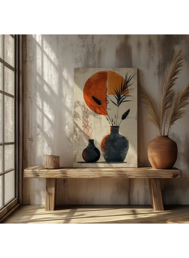 Home Gallery Abstract Pottery & Botanical Illustration Printed on canvas wall art - Image 2
